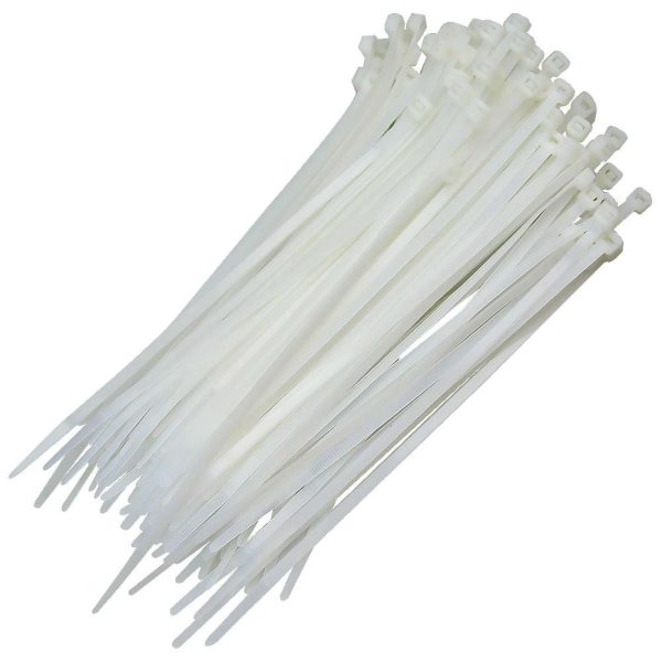 Abraçadeira Nylon Branca 2,5x200mm Fertak
