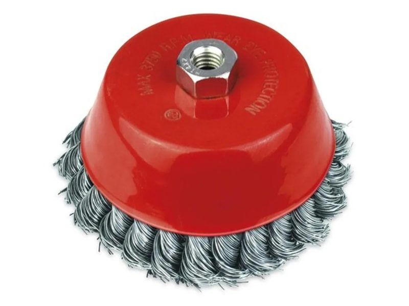 Escova Copo com Rosca 60MM Aço Trançado Rocast