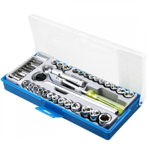 Jogo de Bits e Soquetes 1/4'' 40 peças Excellent