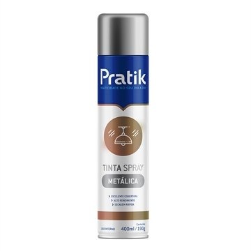 Tinta Spray 400ML Prata Pratik